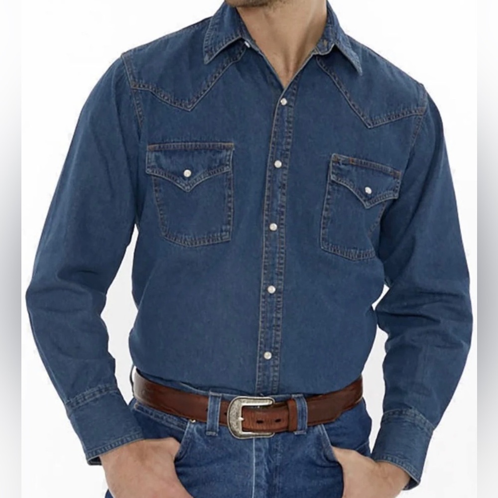 ELY Cattleman Denim Pearl Snap